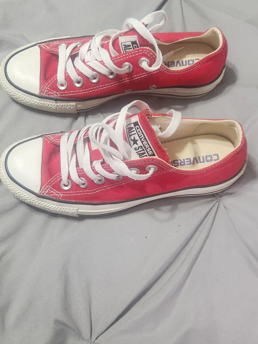 Converse Red Chuck Taylor All Star Low Top Sneakers
